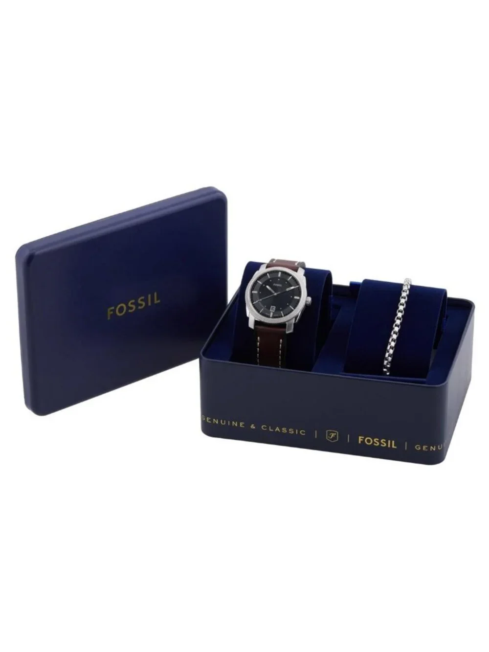 NWT Fossil Machine Quartz Black Dial Ladies Watch